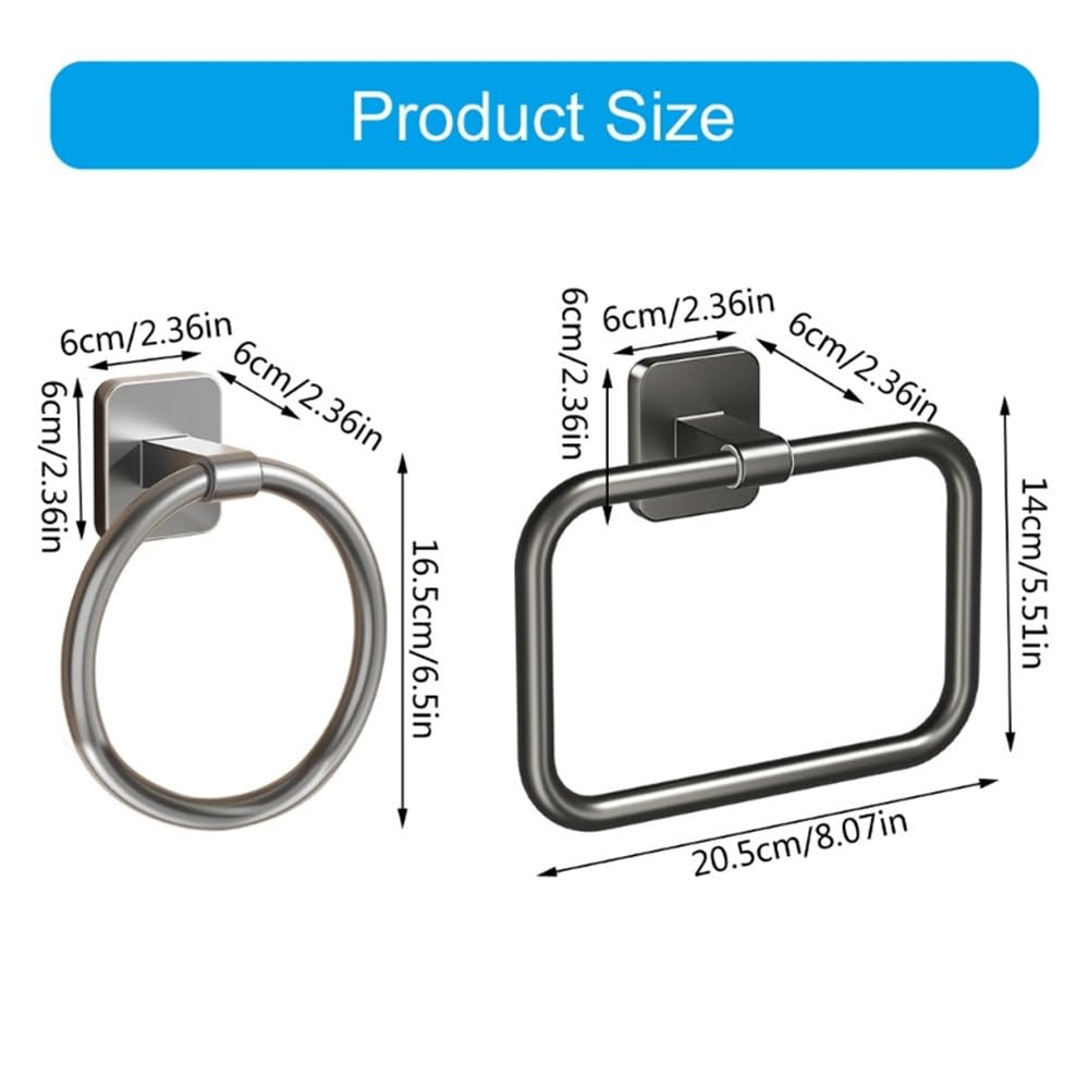XBTGS Toallero giratorio montado en la pared, accesorios de baño, toallero para baño, toallero para baño, gris pistola, redondo, gris pistola, redondo
