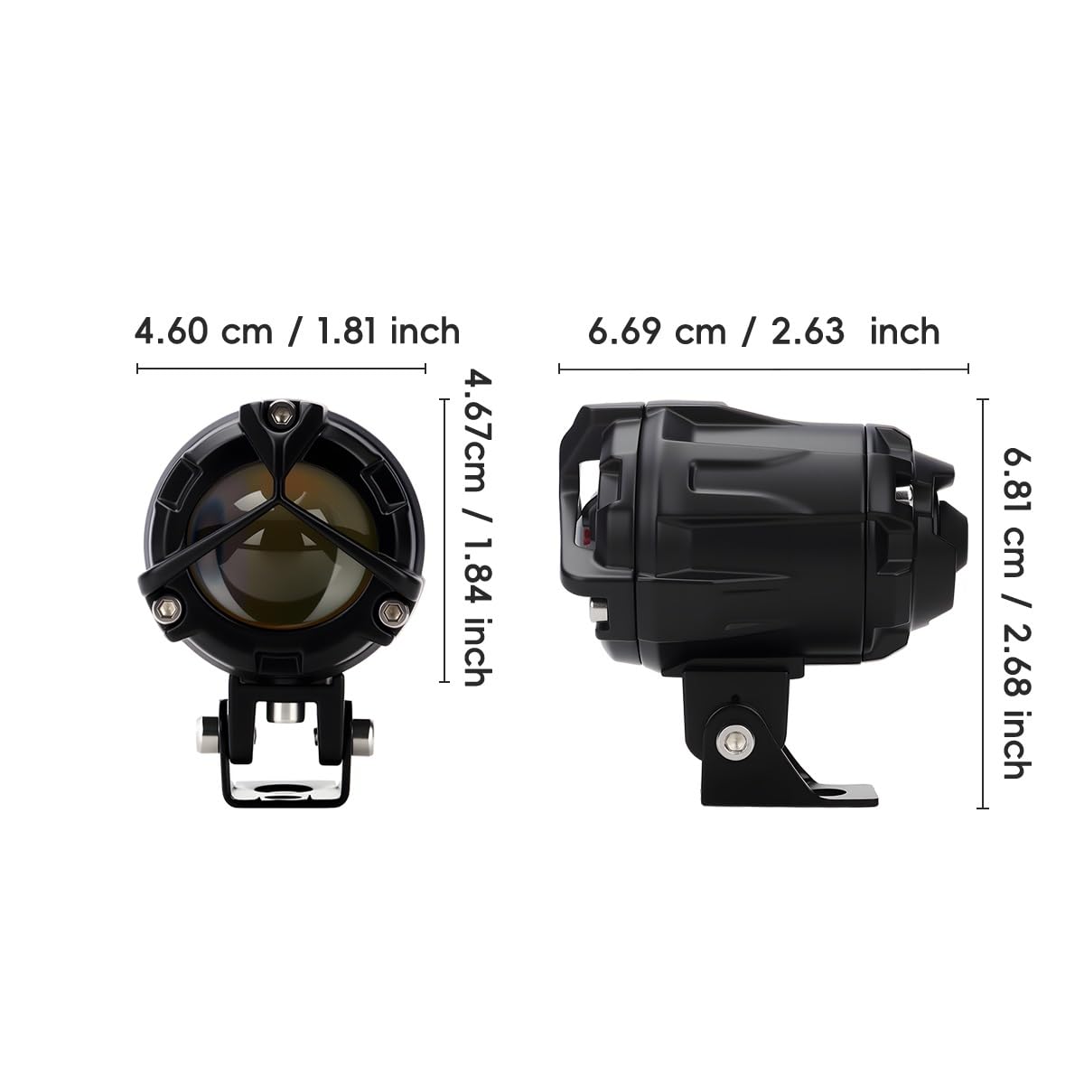 Fari Super Luminosi fendinebbia faretti Luce LED Per moto | 1/2 pz doppio colore Stobe faro fendinebbia motore anelli rossi led lampada di guida faretto 12V(2pcs)