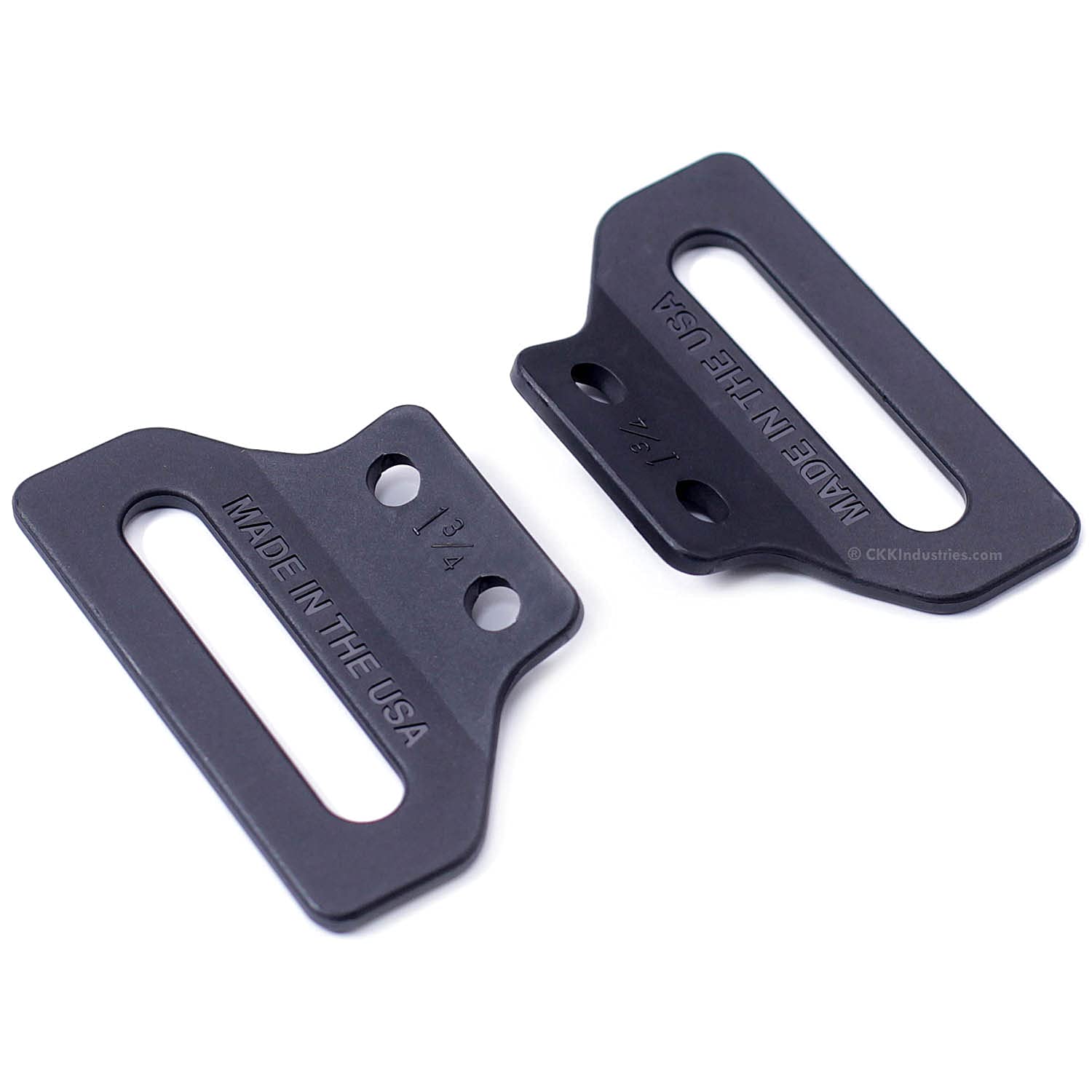 [1 Pair] HolsterSmith MM Wings - Holster Belt Loops - (Select Size: [1.50in or 1.75in]) - (Select Mounting Hardware) - Black - USA Made - Kydex & Leather Holster Making