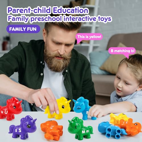 Image of TSYAN Matching Letter Fine Motor Toys for Toddlers,ABC Alphabet Preschool Learning Activities Classroom Must Haves Sensory Sorting Educational Toy Sets for Kids
