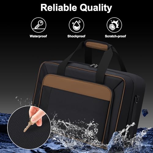Image of GDNasist Carrying Case Fit for PS5, Travel Thickened Protective Bag Compatible with Playstation 5 Console, Headset, PS5 Controller, Game Discs, and Gaming Accessories Brown