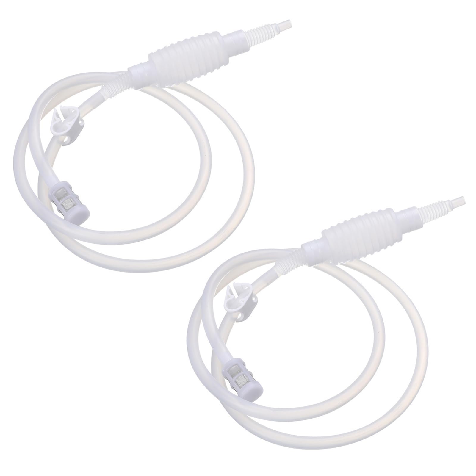 2 Pack Siphon Pump, Multifunction Liquid Sucker Pump, Manual Liquid Transfer Hose Tube Pipe with Filter, Fuel Transfer Pump for Drinking Water, 66-inches