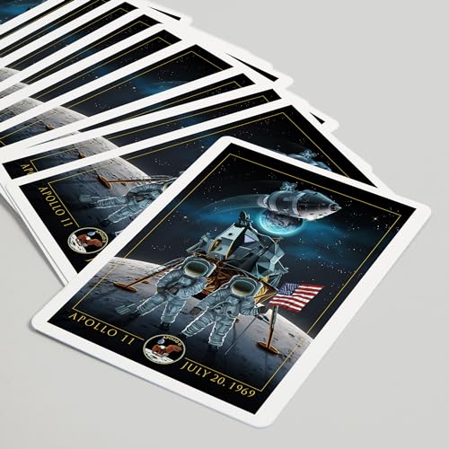 Lantern Press Apollo 11, Naipes Póker 52 cartas miniatura 5