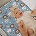 Blue Baseball Baby Changing Pad Covers for Boy Girl Spring Baseball Sport Fitted Change Table Pad Covers Mats American Sports Stars Soft Diaper Changing Table Sheets for 32''×16'' Contoured Pad