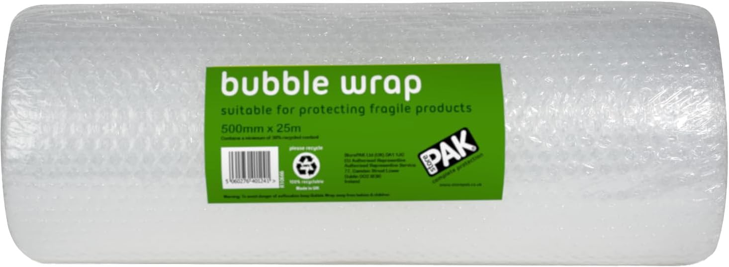 Storepak Bubble Wrap(L)25M (W)0.5M (T)3mm from B&Q