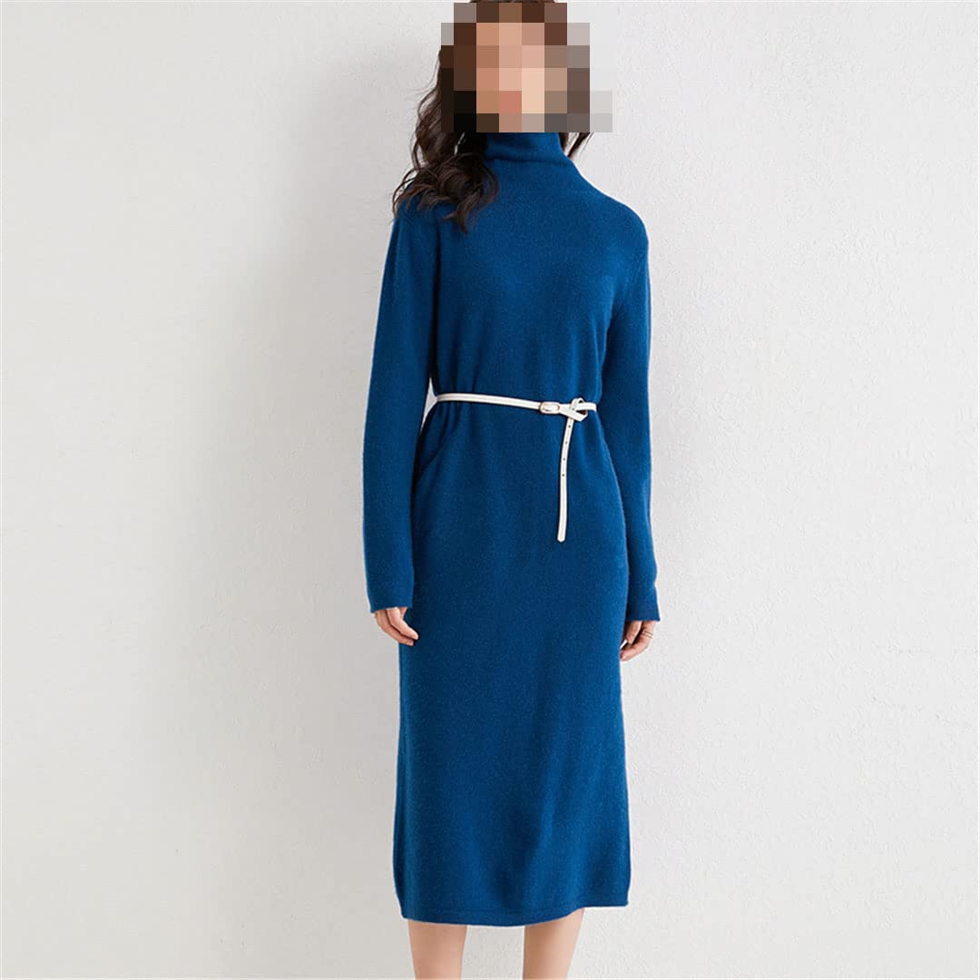 Disimlarl Maxi abito invernale da donna in maglia 100% cashmere