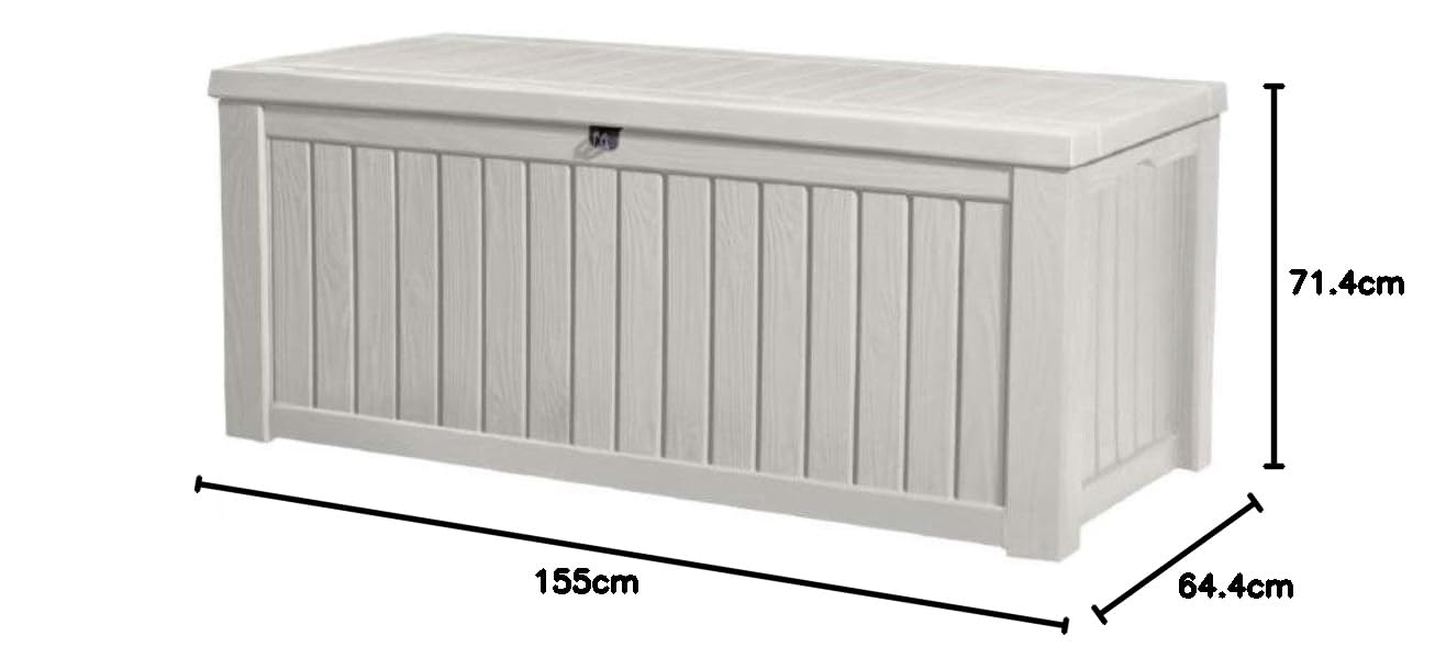 Keter Rockwood Bianco Baule in resina