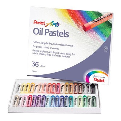 Pastels à l'huile riches en pigments lot de 2 pots de 36 nuances intenses
