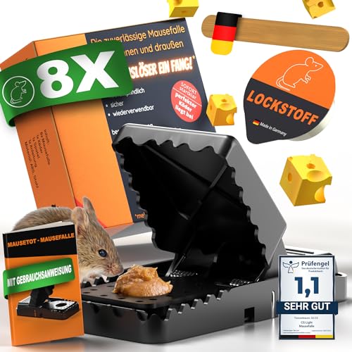 Fairfield Mausefalle [8er Set] – Tierschutzgerechte Profi...