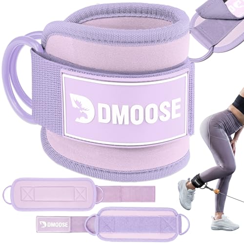 Image of DMoose Ankle Strap for Cable Machine - One Size Fit with Premium Padding, Workout Kickback Ankle Cuffs, Ankle Bands for Working Out, Booty Workouts, Leg Extension, Hip Abductors & Lower Body Exercises