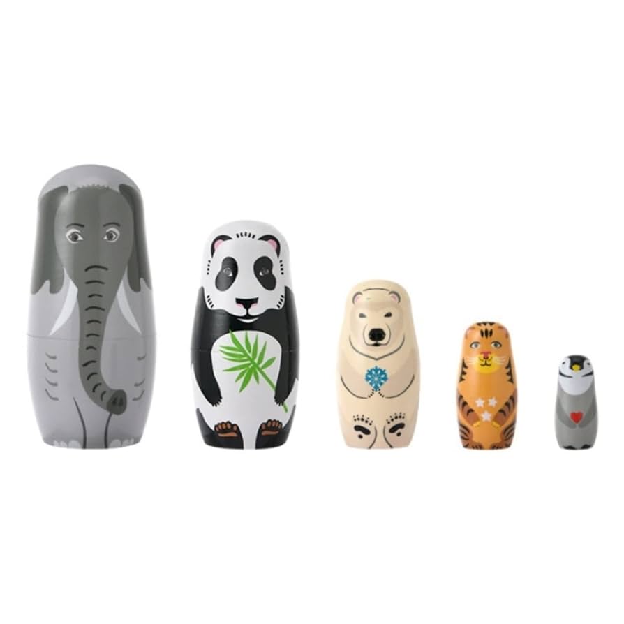 Amazon.co.jp: マトリョーシカ マトリョシカ 5 個木製入れ子人