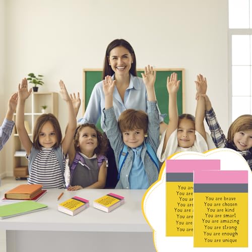 Image of Spakon 48 Pcs Back to School Gifts for Students Bulk Mini Inspirational Notebooks Small Journal Pocket Positive Affirmation Motivational Notepad First Day of School Gifts for Teacher (Yellow)
