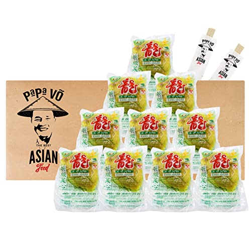 10er Pack (10x350g) Leng Heng Gewürzter eingelegter Senfkohl (Papa Vo®)