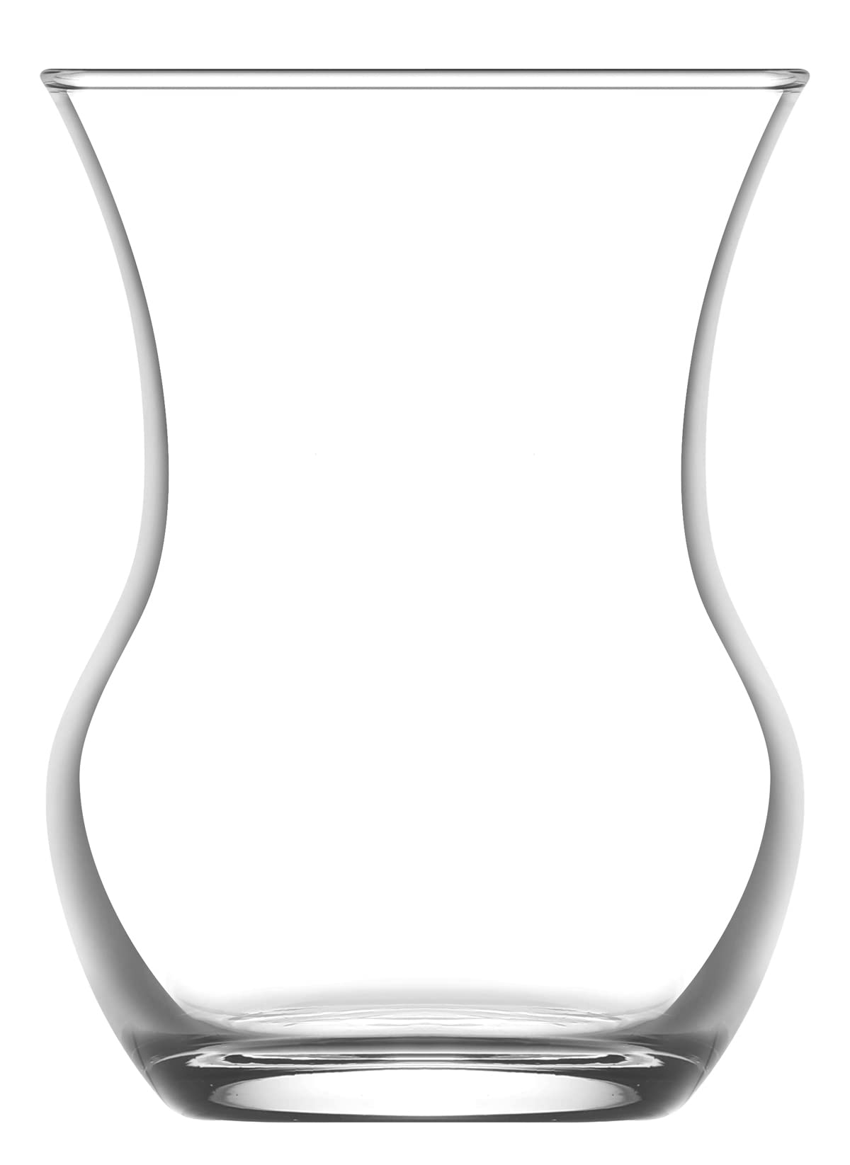 LAV Traditional Turkish Tea Glasses & Saucers | Set of 6 x 4.25 oz | Tea Cups, Glass with Saucer | Dishwasher Safe | Serving, Kitchen, Glassware Gifts, Gift Sets