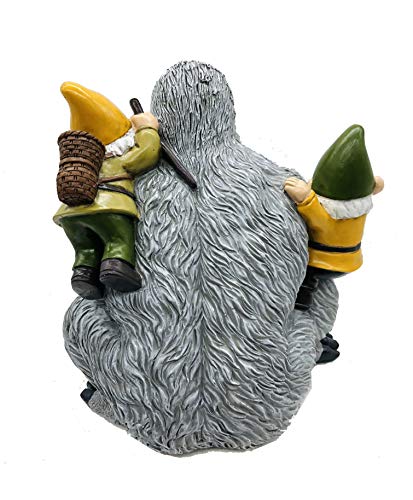 Ficiti Funny Garden Gnome Statue - Gorilla And Gnomes - Indoor Outdoor Garden Gnome Sculpture For Patio Yard Or Lawn #TOP3