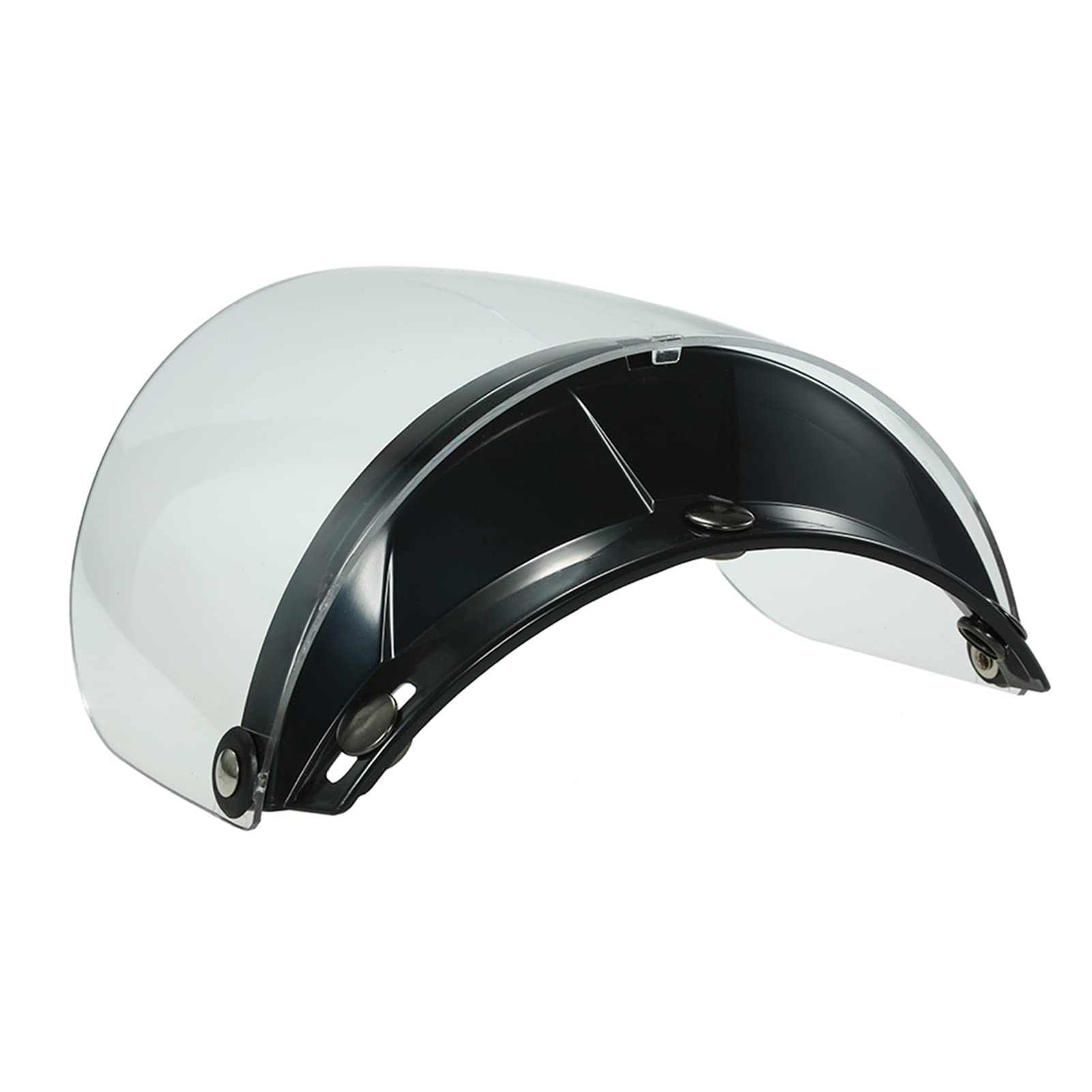 Shkalacar 3-Snap Button Bubble Visiera con Visiera Flip-up per Casco Moto Retro Open Face