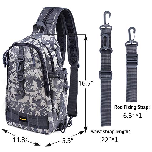Plusinno Fishing Backpack Tackle Bag, Water-Resistant Fishing Backpack With Rod Holder, Large Fishing Bag For Fishing Gear, Ideal Fishing Gifts For Men #TOP1