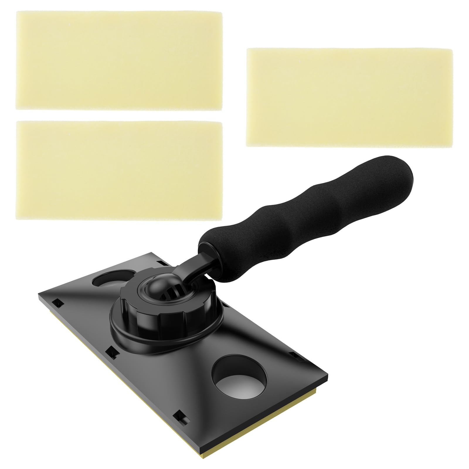 Shaojian Paint Pad Applicator, Paint Edger Trimmer With 3 Replacement Pads And Rotatable Handle, Multifunctional Paint Edger Tool For Wall Corner And Edges Painting