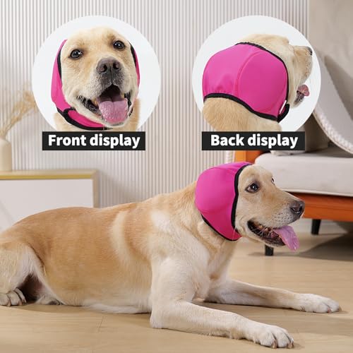 Image of LIANZIMAU Quiet Ears for Dogs Comfort Calming Hoodie Dog Ear Covers for Noise & Anxiety Relief Ear Wraps for Dog Adjustable Dogs Ear Muffs Noise Protection Firework,Grooming and Force Drying