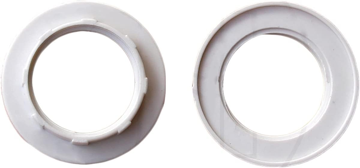 E14 Lamp Shade Collar Rings,JNXQWE Light Socket Ring,E14 E12 Lock Socket Replacement Adapter Ring with Inner Diameter of 1.1Inches（28mm）, Retainer Rings for Light Fixture (4, White)
