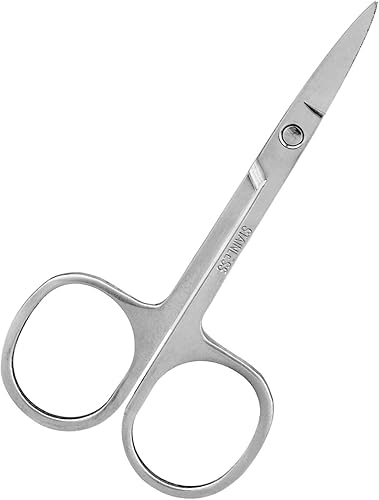 1 tijeras de uñas, tijeras profesionales de acero inoxidable con hoja curvada para uñas de los pies, cutículas, cejas, vello de nariz (1) 1 tijeras de uñas, tijeras profesionales de acero inoxidable con hoja curvada para uñas de los pies, cutículas, cejas, vello de nariz (1)