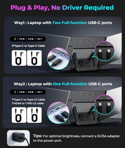 Image of 16 inch Laptop Screen Extender, 1200P FHD Ultra-Slim Triple Portable Monitor