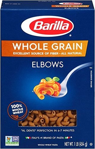 Barilla Whole Grain Pasta, Elbows, 16 Ounce ( Package Of 6- 1Lb Boxes) #TOP20
