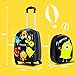 GOPLUS Kinderkoffer mit Rucksack, Kids Trolley, Kindergepäck mit Rollen, Reisekoffer mit Teleskopgriff, Hartschalenkoffer für Kinder, Kindertrolley Farbwahl (Monster, 12"+16")