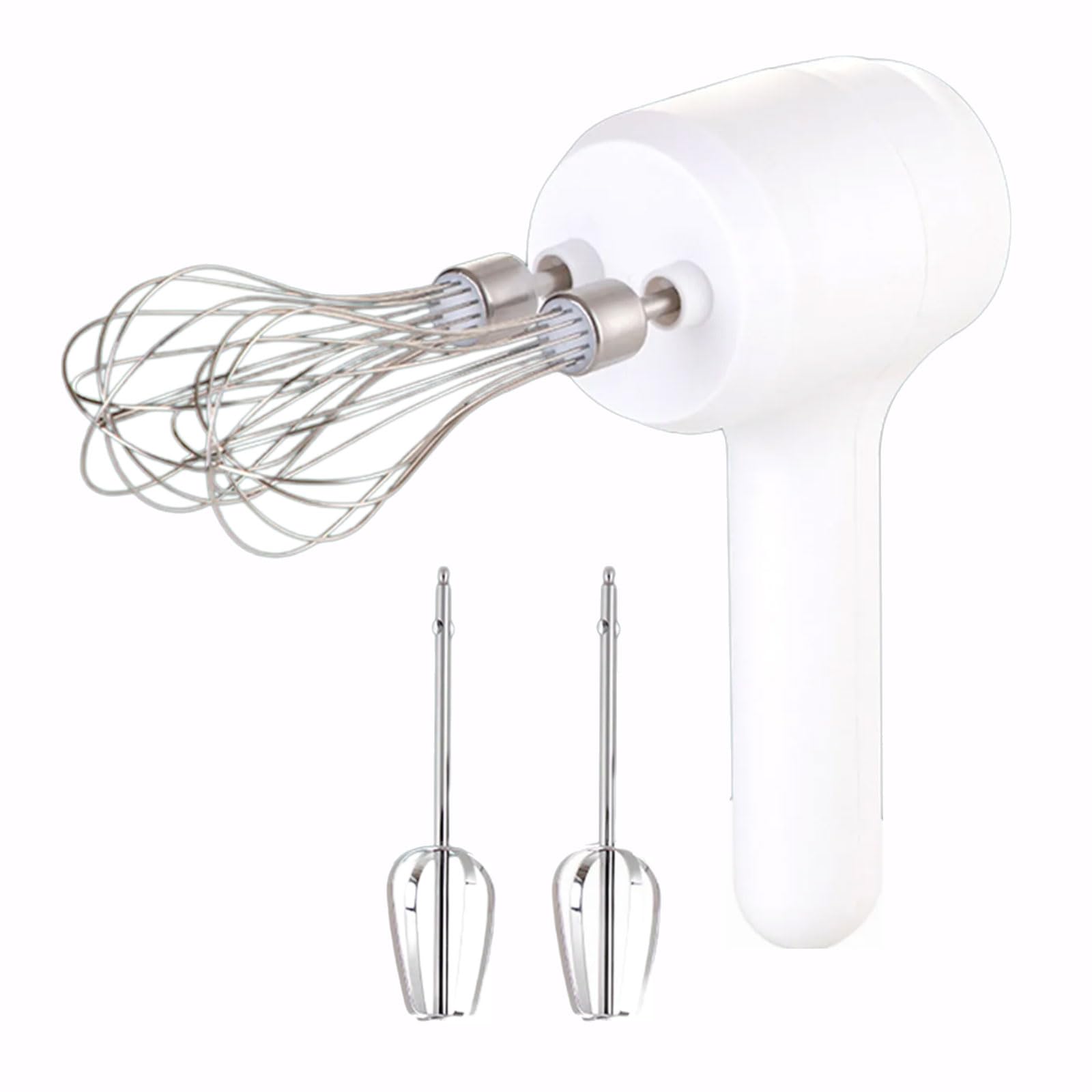 TFAOYS Detachable Beater Hand Mixer with 4 Attachments, Cordless Electric Whisk for Butter and Home Baking Prep in Kitchen Dessert Prep Kitchen Whisk Handheld Mixer