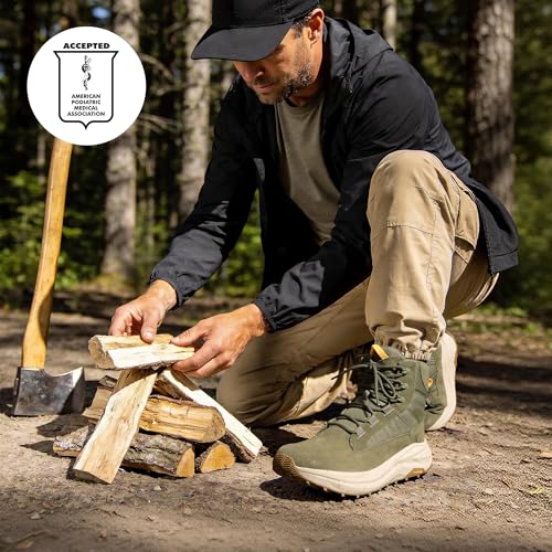 Image of NORTIV 8 Men's Wide Toe Box Work Tactical Boots | Barefoot low drop leather military boots with side zipper for hiking, motorcycle riding and combat Pikes