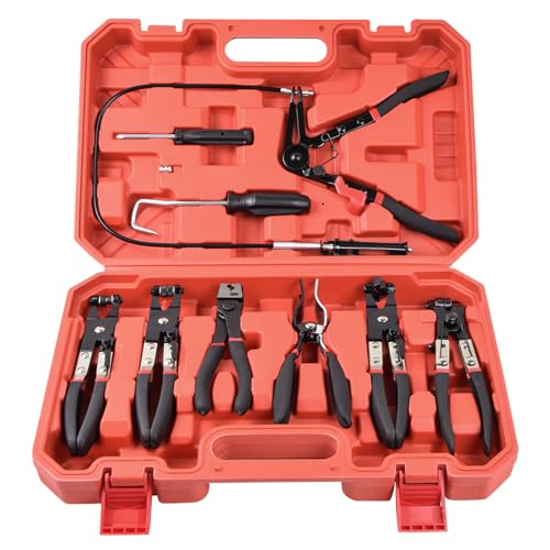 Thsakzo Pince à Collier Durite 9 Pièces - Pour Cardan, Echappement, Serrage, Carburant, Tuyau et Liquide de Refroidissement