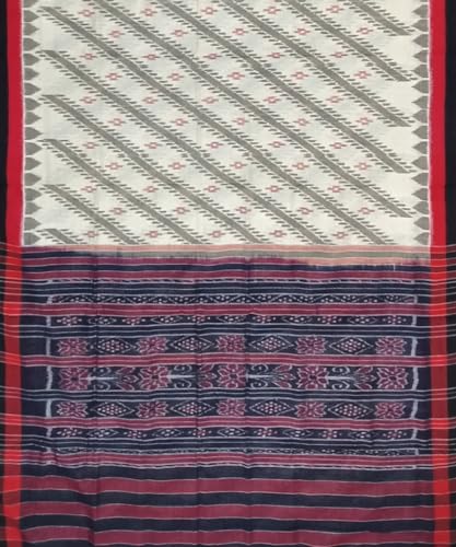 Image of Nuapatna Cotton Saree of Odisha Ikkat Orissa Traditional Handloom Sari | Bomkai | Pata | Nuapatana | sambalpuri saree | khandua patta sare | without Blouse S12