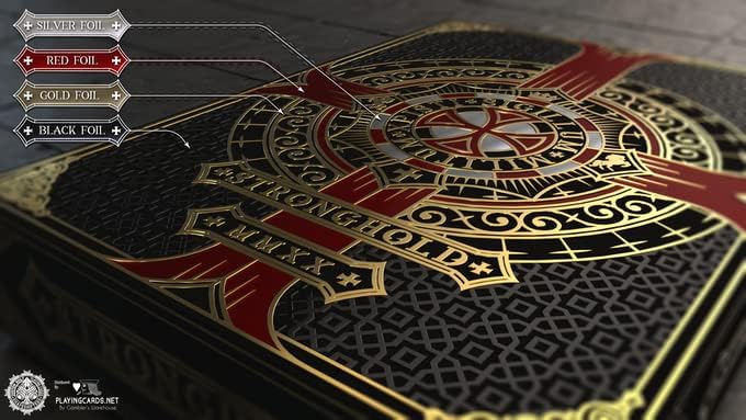 Carmesí de la fortaleza que juega la baraja especial del póker de Gamblers Warehouse