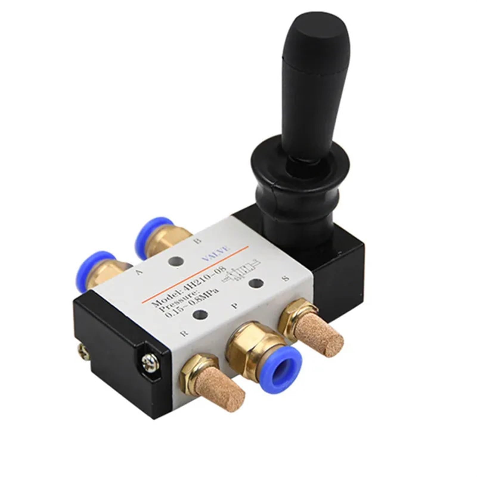 4H210-08 Valvola di controllo pneumatica della valvola manuale dell'aria a 5 porte a 2 posizioni da 1/4" azionata a leva a 5/2 vie(4H210-08 and PC12-02)