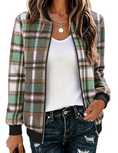 Green Brown Plaid- Gw552 / Small