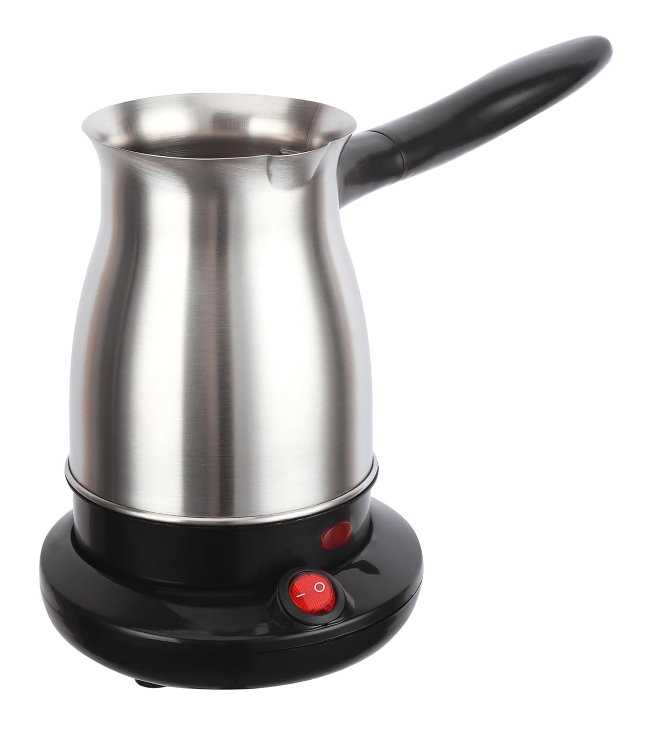 Electric Turkish Coffee Maker – Stainless Steel Coffee Pot with Heating Base, Fast Brewing, Ergonomic Handle, 500 ml Capacity