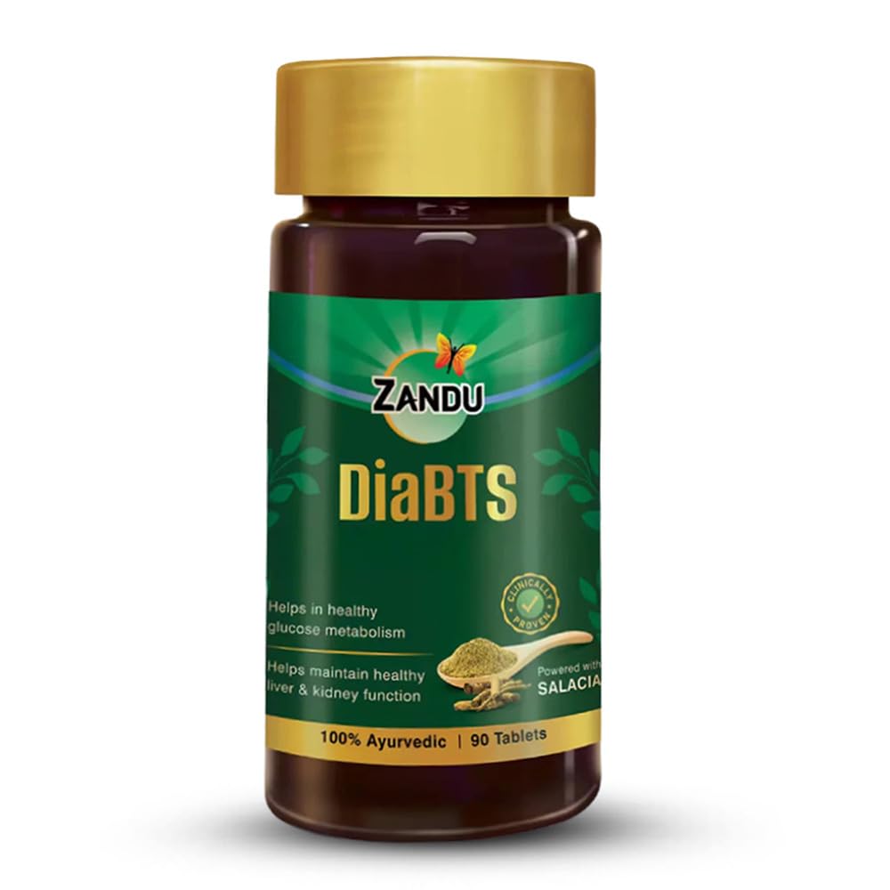 Dia-BTS Tablets - Clinically Proven to Help Manage healthy glucose levels within 3 months* | 90 Tablets | 100% Ayurvedic