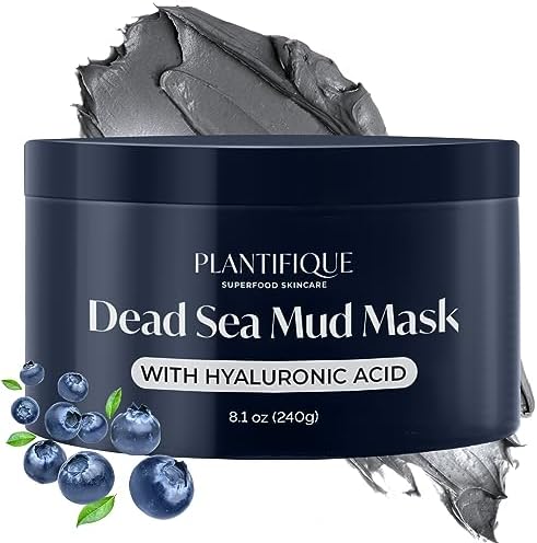 Dead Sea Mud Mask for Face Care - Body Mud Mask with Hyaluronic Acid for Women and Men - Pore Minimizer Skin Care - Deep Cleansing Skin Purifying Face Mask for Blackheads, Oily Skin - 8.1oz/240g