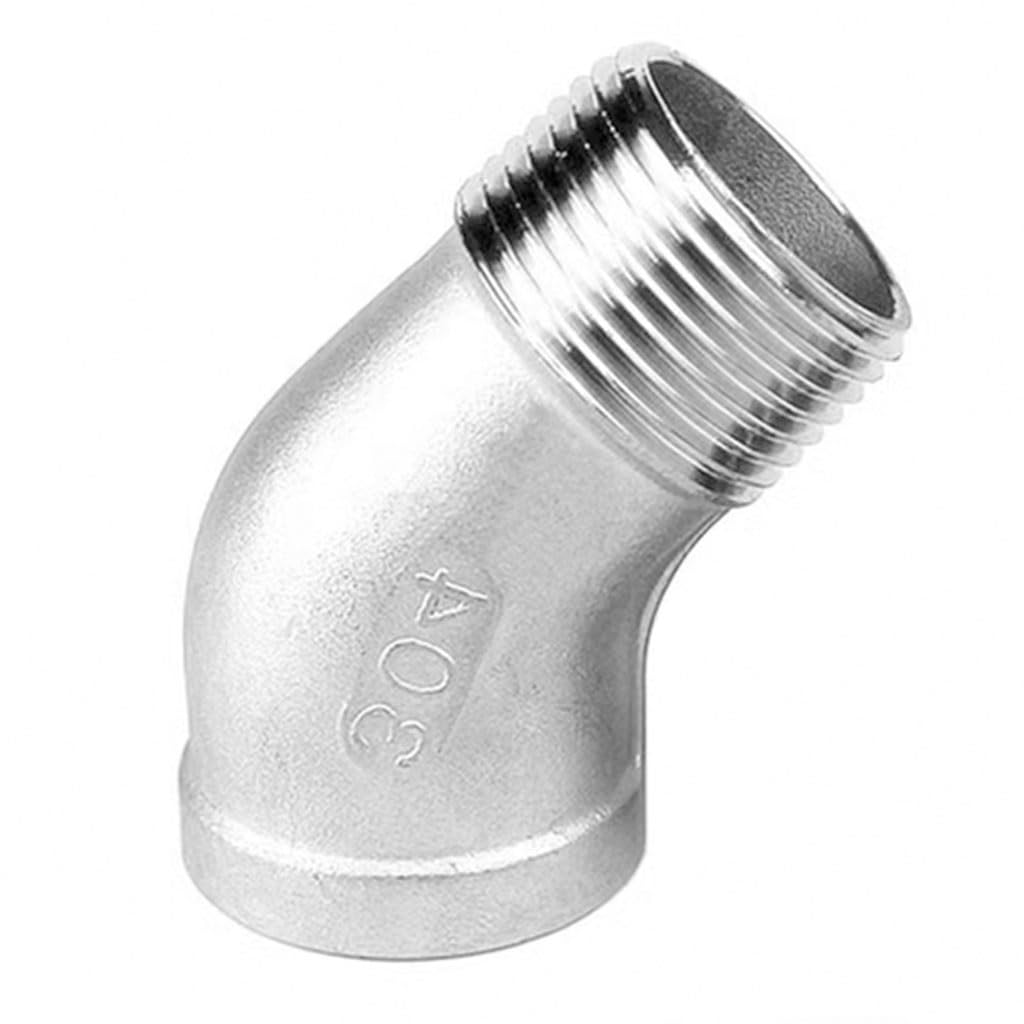 Raccord De Tuyau Coudé à 45 Degrés Femelle Vers Mâle De 1/4", 3/4", 1-1/4", 1-1/2", 5,1 Cm Femelle Vers Mâle, Raccord De Tuyau En Acier Inoxydable 304, 1 Pièce (1,9 Cm