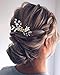 Produktbild Unicra Braut Hochzeit Haarkamm Kristall Haarschmuck Brautschmuck Blumen Haarschmuck für Frauen und Mädchen