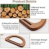 Kellegour 8 Pezzi Manici Legno per Borse,Manici per Borsa a Forma di D, Manico in Legno Forma Tondo,Manici di Ricambio,Manici in Legno per Borsa per Handmade Beach Bag Handbags Straw Bag Portafoglio