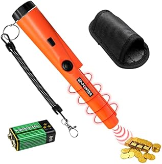Metal Detector, Pin Pointer Metal Detectors for Adults and Kids, Professional Handheld Portable Metal Detector PinPointer Waterproof LED Buzzer Vibration Sound with 9V Battery