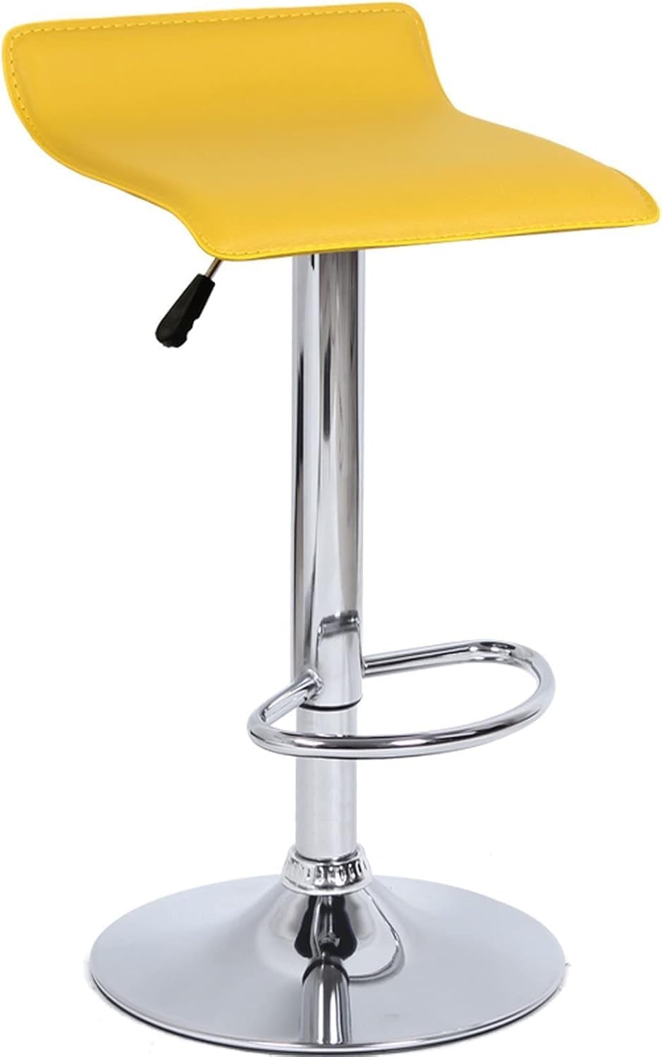High Chair Stool, Rotated and Raised, Pu Seat Sgs Air Rod, Adjustable Sitting Height, Suitable for Bar Counters, Study(Yellow)
