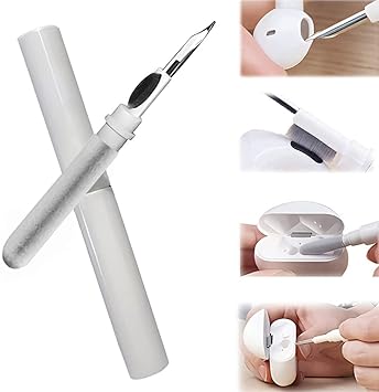 SWAPKART Cleaning Pen Kit for Airpods, 3 in 1 Multifunction Bluetooth Earbuds Cleaner Pen with Soft Brush, Portable Cleaning Pen for Airpods Pro, Earphones Case, Keyboards, Laptops and Mobiles