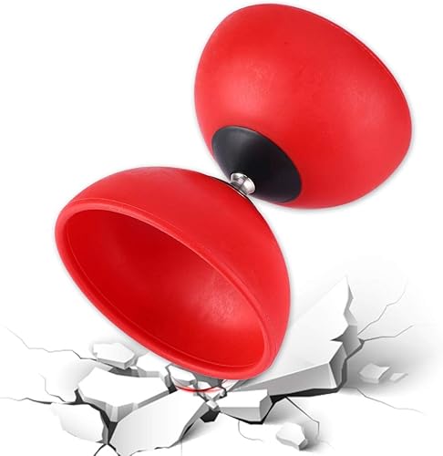 Miniatura 3 de Diábolo, juego de yoyo chino con palos de diablolo para actividades al aire libre, juegos, jóvenes ancianos (rojo)