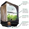 مجموعة Vegepod Indoor Grow Kit ذاتية الري مع ضوء LED، نظام خيمة عاكس كامل، حل البستنة الداخلي الكل في واحد، خيمة متميزة، مجموعة متوسطة، 39x39x78