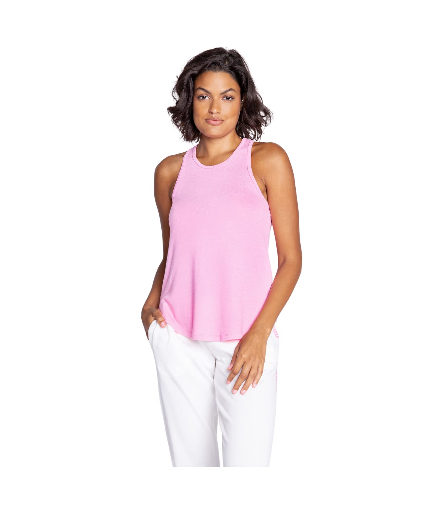 PJ Salvage Damen Tanktop – Tropical Vibes Mit Flamingo Print, Loungewear