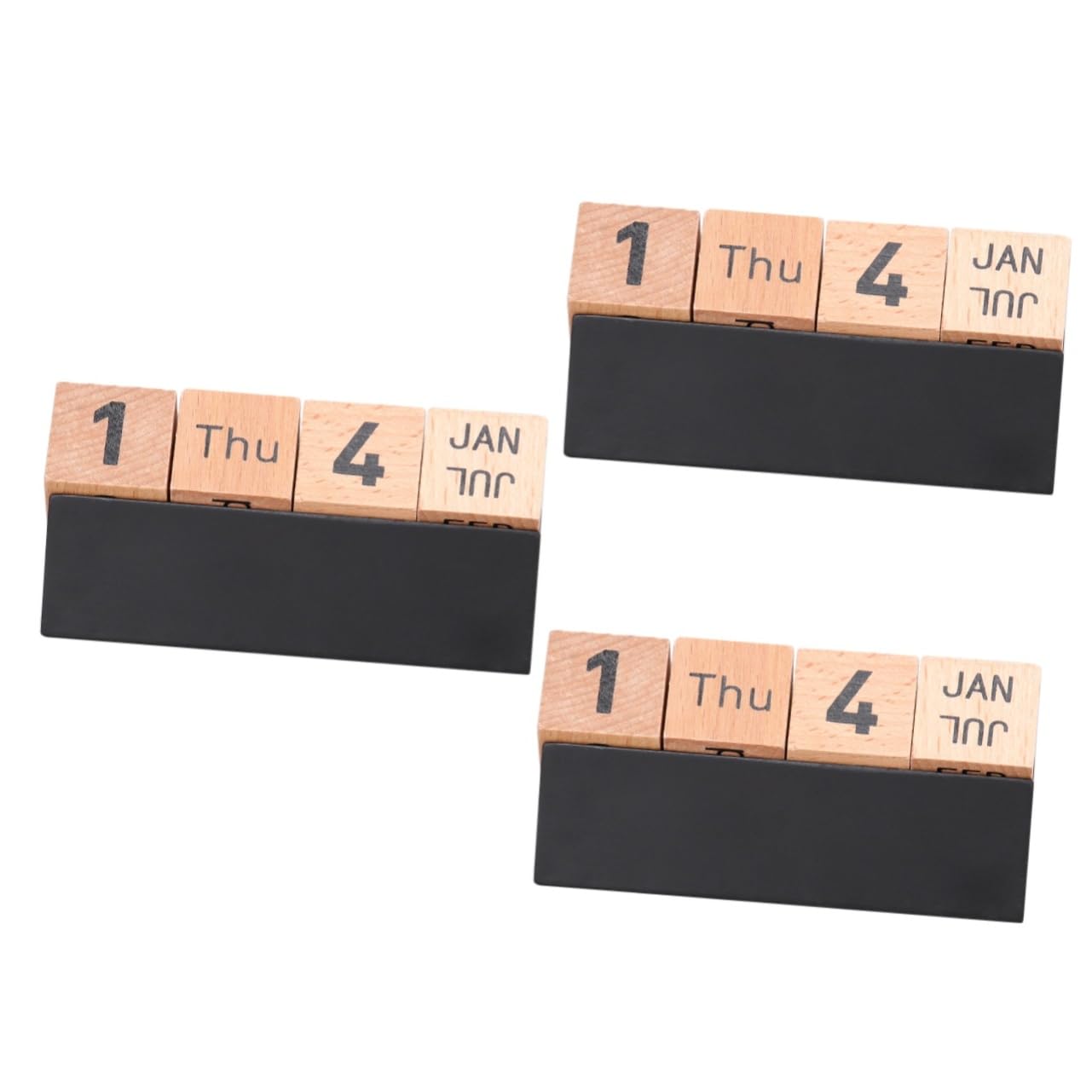 Operitacx 3 Pz Calendario Perpetuo Calendario Da Tavolo in Legno Calendario Cubo Calendario a Blocchi Di Legno Decorazione Della Tavola Manuale