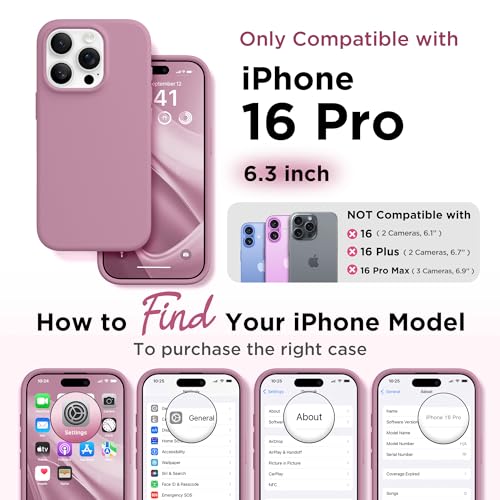 Image of GolbinBox Magnetic for iPhone 16 Pro Case, Silicone Cover, Blackcurrant