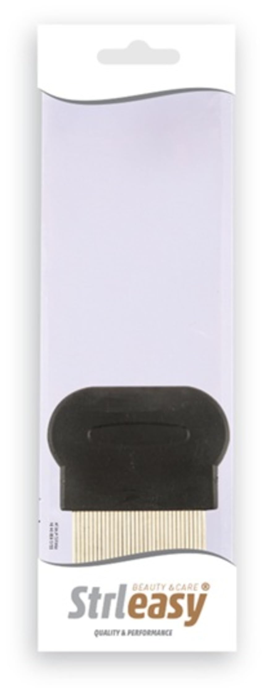 STRLEASY 6810 Metal Bit Tarağı, Paslanmaz Çelik Dişli, Tüm Saç Tipleri İçin, Siyah